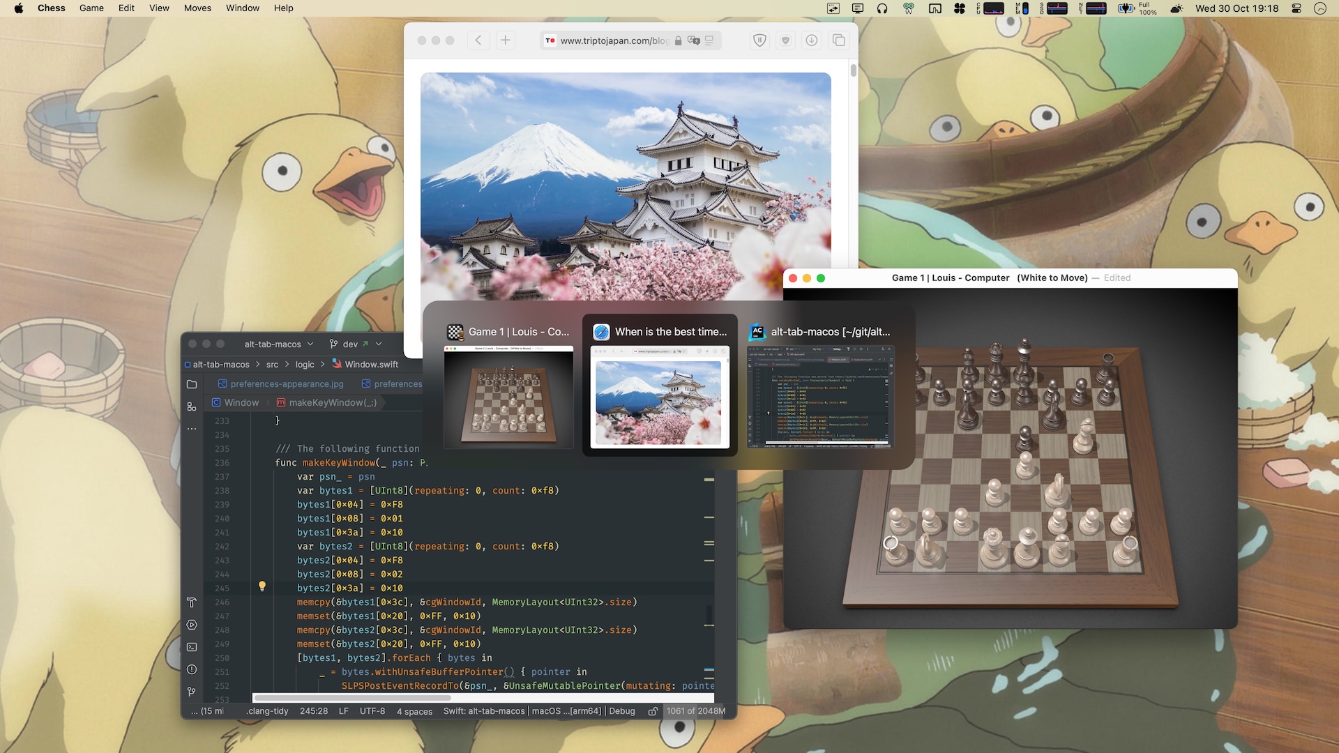 Screenshot showing AltTab